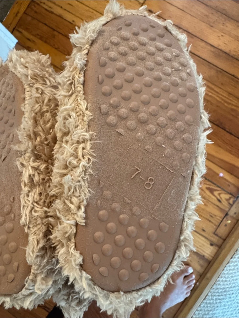 GAP Plush Teddy Bear Slippers in Light Brown